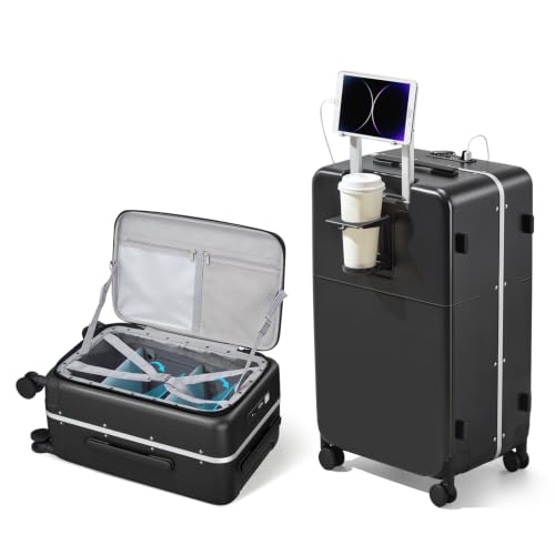 28 Inch Checked Luggage (Jet Black / 28 Inch)