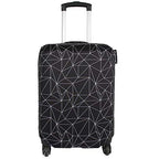 Luggage Cover Fits 18 (S / Black Polygonal)