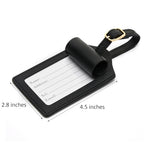 Luggage Tag PU Leather for Suitcase Baggage Handbag Travel Bag Label Suitcase Tag Label Tag w. Name Card & Privacy Cover (H)
