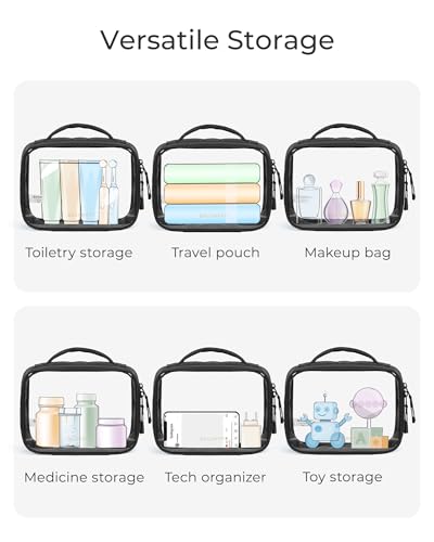 Puffy Clear Toiletry Bag (Pink)