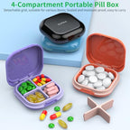 Daily Pill Organizer 4 Compartments (Black)