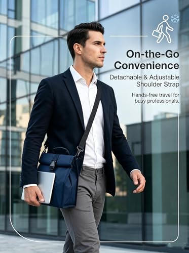 Insulated Foldable Lunch Bag (Navy Blue(Soft Fabric))