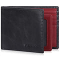 Mens Wallet with 2 ID Windows (Black and Burgundy)