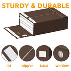 12 Pack Bed Sheet Organizers and Storage (12 Pack / Brown)