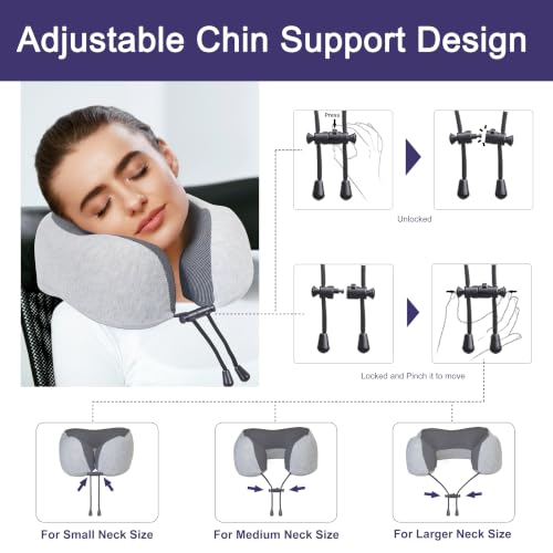 Neck Pillow for Traveling (Light Gray)