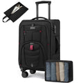 Carry On Luggage 22x14x9 Airline Approved with TSA Lock for Business Trip (22 Inch - Carry-On / Black)