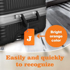 8 Pack Initial Luggage Tags for Suitcases Airplane Travel Essentials (Colorful / Letter J)