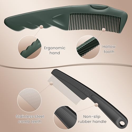Dandruff Comb 2PC Upgraded Fine Tooth Scalp Detox for Women Men Kids (2PC Green)