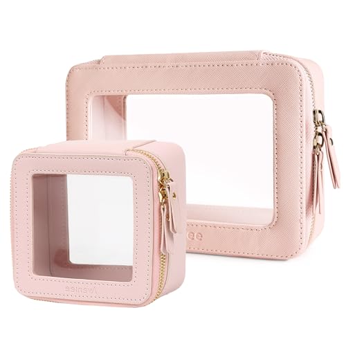 Clear Makeup Bag Set (Pink / Compact Duo)