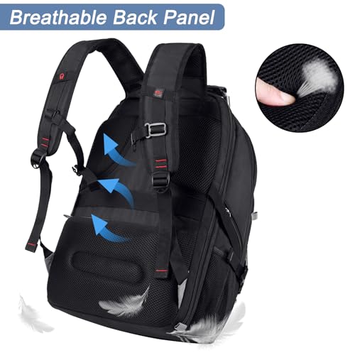 Extra Large Laptop Backpack (A-black-silver)