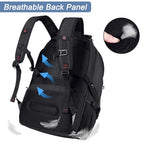 Extra Large Laptop Backpack (A-black-silver)