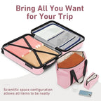 Carry On Luggage Sets 3 Piece 20 Inch Suitcase Set with Duffel Bag (Pink / 3Pcs Set(DB/TB/20))