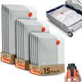 15 Combo Vacuum Storage Bags for Travel with Wireless Pump (15 Combo Set)