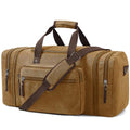 Large Canvas Duffle Bag for Travel (Camel Brown / 70L)