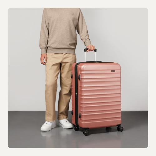 30" Hardside Large Checked Luggage (Rose Gold / Large Checked)