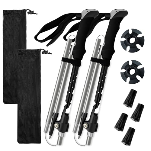 Collapsible Trekking Poles for Hiking (Black)