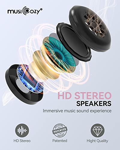 Sleep Headphones Bluetooth 5.4 Sleep Mask with HD Sound (Rose Pink)