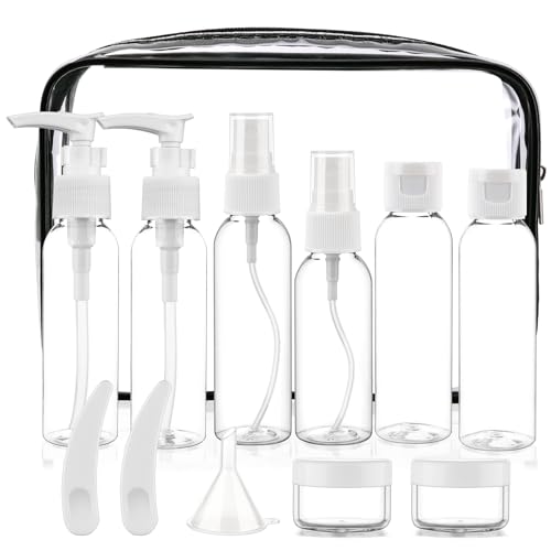 13 Pack 2oz TSA Approved Travel Size Bottles for Toiletries (White-13pcs)