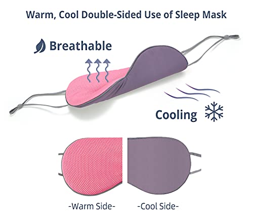Sleeping Mask 2 Pack (Purple/Pink + White/Orange)