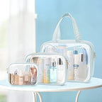 Clear Makeup Bag Travel (05 Grayish Blue / Full Vacation (Mixed Sizes))