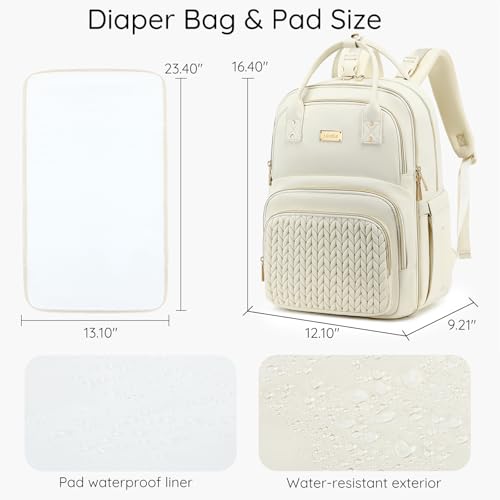 Diaper Bag Backpack (Beige)