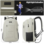 Backpack for Men Women (Beige / 15.6 Inch)