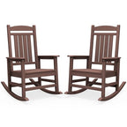 Outdoor Rocking Chair Set of 2 (Coffee / 2 Packs)