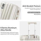 Expandable Hard Shell Luggage Sets (2 Pc Set EXT (20/29) / Ivory White)