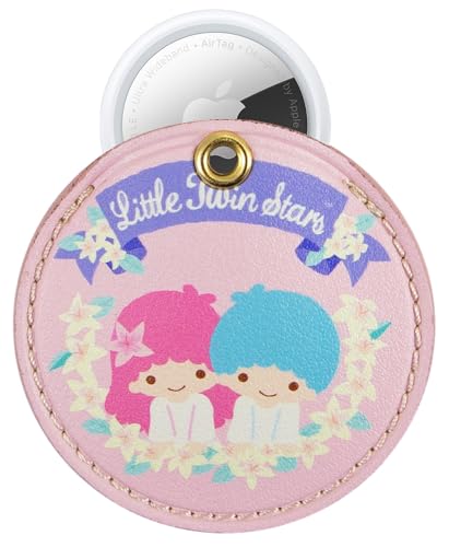 x Sanrio Keychain Case Compatible with Apple AirTag (Floral Twin Stars)