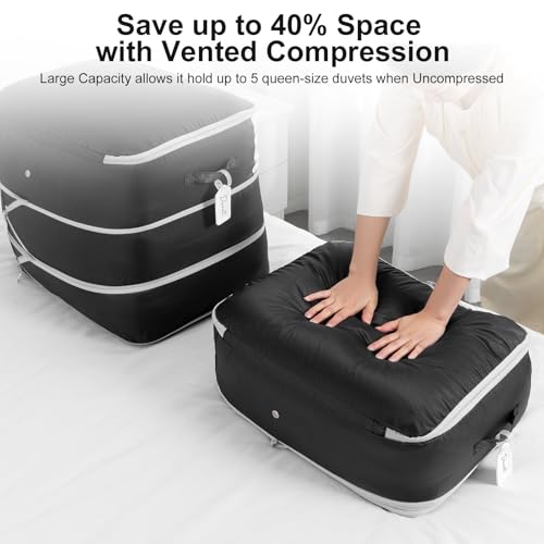 Comforter Storage Bag (Black / 8 Pack - 3-Layer)