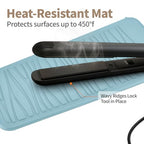 Silicone Heat Resistant Mat Pouch for Hair Styling Tools (1 Pack / Battleship)