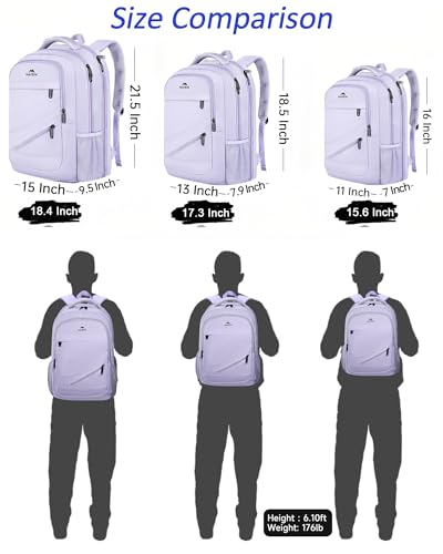 Extra Large Laptop Backpack for Women (Purple / 18 Inch)