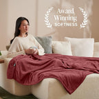 Fleece Blanket Luxury Microplush (Twin/Twin XL / 24 - Rosewood)