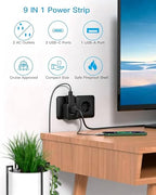 Black European Travel Plug Adapter (Type C - Most of Europe(Black))
