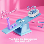 3-in-1 Bikini Trimmer for Women, Vacation Essentials for Women (Nebula Violet)