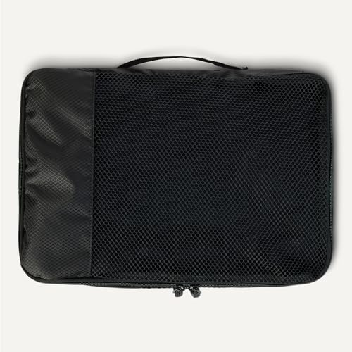 4 Piece Packing Cubes Travel Accessories Set (Black / 4 x Medium)