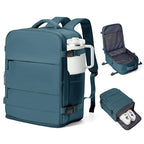 Travel Backpack Carry On for Women Man Gym Backpack with Laptop Compartment Mochila de Viaje Teacher Personal Item Backpacks Airplane Accessories Must Haves Peacock Blue (20l / Peacock Blue)