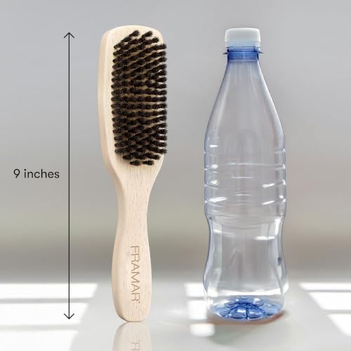 Slick Back Hair Brush Boar Bristles (Beechwood)