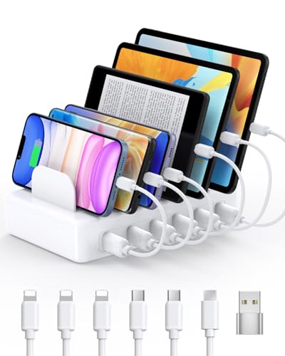 50W Charging Station for Multiple Devices (White)