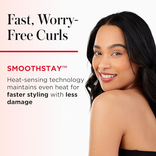 SmoothStay 1.5" Coconut Oil Infused Curling Iron (Black / 1-1/2 Inch CURLING IRON)