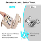 Hanging Travel Toiletry Bag with Jewelry Organizer (Apricot)