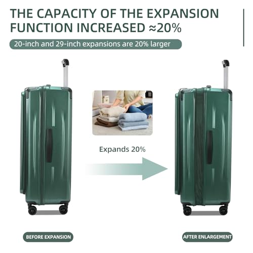 Carry On Luggage (Dark Green / 20 Inch & 29 Inch)