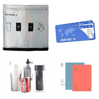 Luggage Travel Cup Holder Free Hand Drink Carrier (Hook & Loop: Glitter Silver)