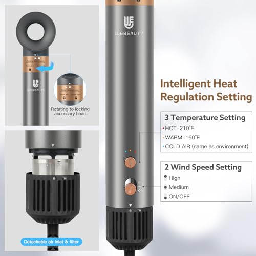 Hair Dryer Hot Air Styler (Gray)