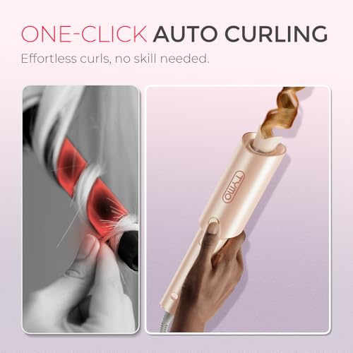 Automatic Rotating Curling Iron (1 inch / Peach)