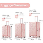 3 Piece Luggage Set (Pink#D / 3 Piece Set)