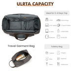 Carry On Garment Bag for Travel Convertible Garment Duffle Bag Suit Bags for Men Women Travel 2 in 1 Hanging Suitcase Business Travel Bag with Toiletry Bag (50l / Grey)
