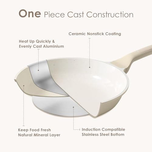 Nonstick Ceramic Cookware Set (Antique White)