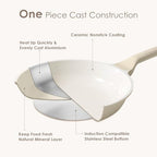 Nonstick Ceramic Cookware Set (Antique White)