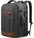 Expandable Travel Backpack (Khakiblack / 18.4 Inch (22''x14''x11''))